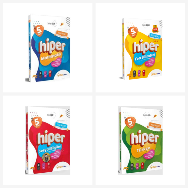 HiperZeka 5. Sınıf Hiper Tüm Dersler Konu Anlatımlı Soru Bankası Seti 4 Kitap Hper Zeka Yayınları - Bi bigelio - Image 1