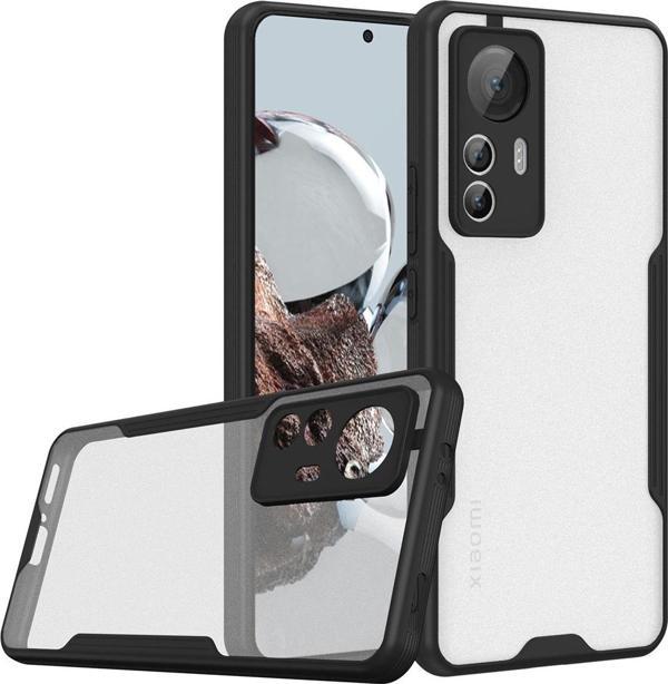 Coverzone Xiaomi Mi 12t Pro Ile Uyumlu Kılıf Pastel Renkli Kenar Perfe Tpu Silikon Kılıf Siyah - Image 1