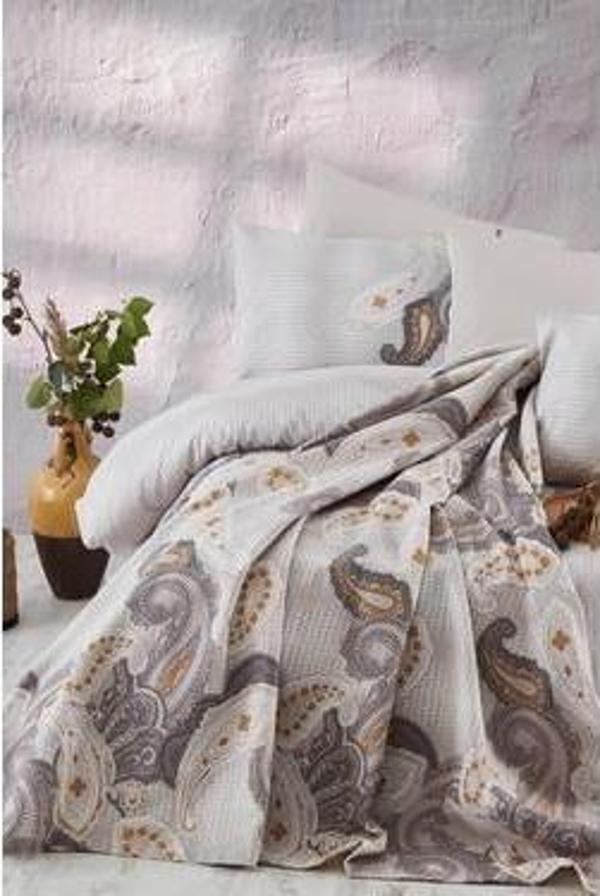 COTTON LİFE TEK KİŞİLİK NEVRESİM TAKIMI ANTİQUE KAHVE - Image 1