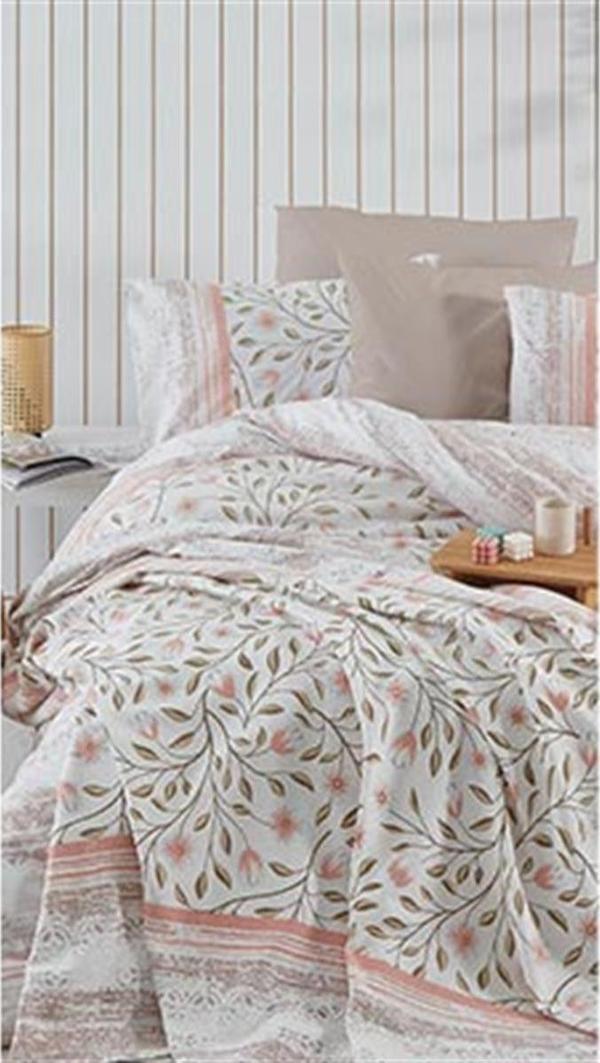 COTTON LİFE ÇİFT KİŞİLİK NEVRESİM TAKIMI FİESTA PEMBE - Image 1