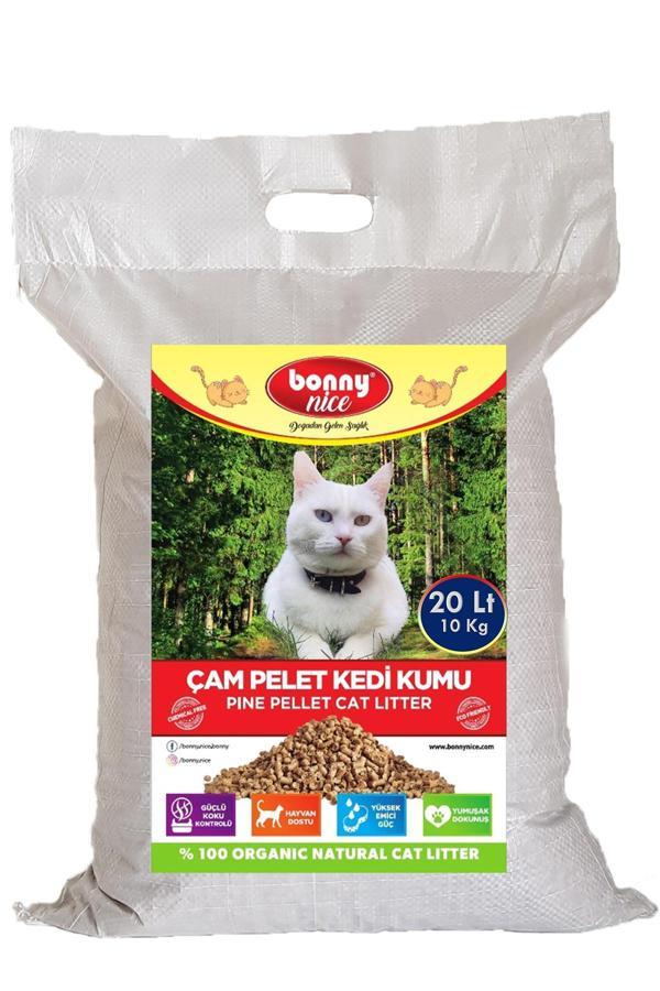Bonny Nice Doğal Çam Peleti Kedi Kumu 10 Kg 20 Lt - Image 1