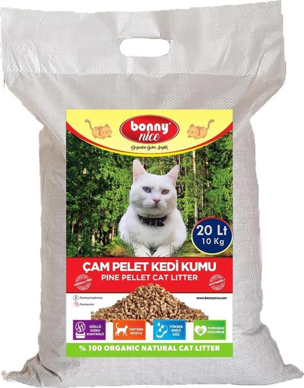 Bonny Nice Doğal Çam Peleti Kedi Kumu 10 Kg 20 Lt - Image 1