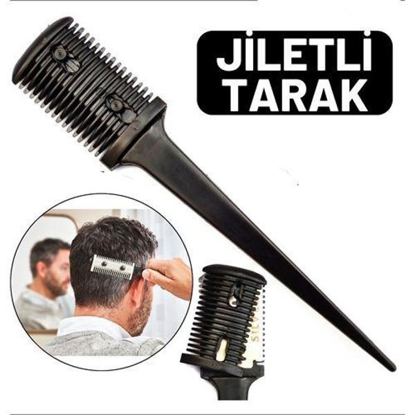 Jiletli Kırık Saç Sakal Düzletme İnceltme Tarağı - Image 1