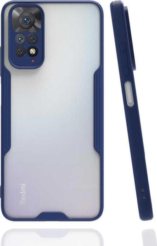 Coverzone Xiaomi Redmi Note 11s Ile Uyumlu Kılıf Renkli Kenar Perfe Tpu Silikon Lacivert - Image 1