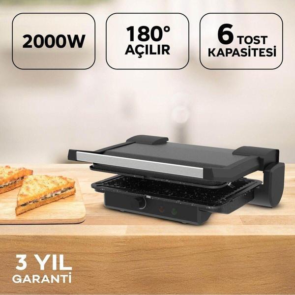 King Arte Plus K469 Tost Makinesi-Sıyah - Image 1