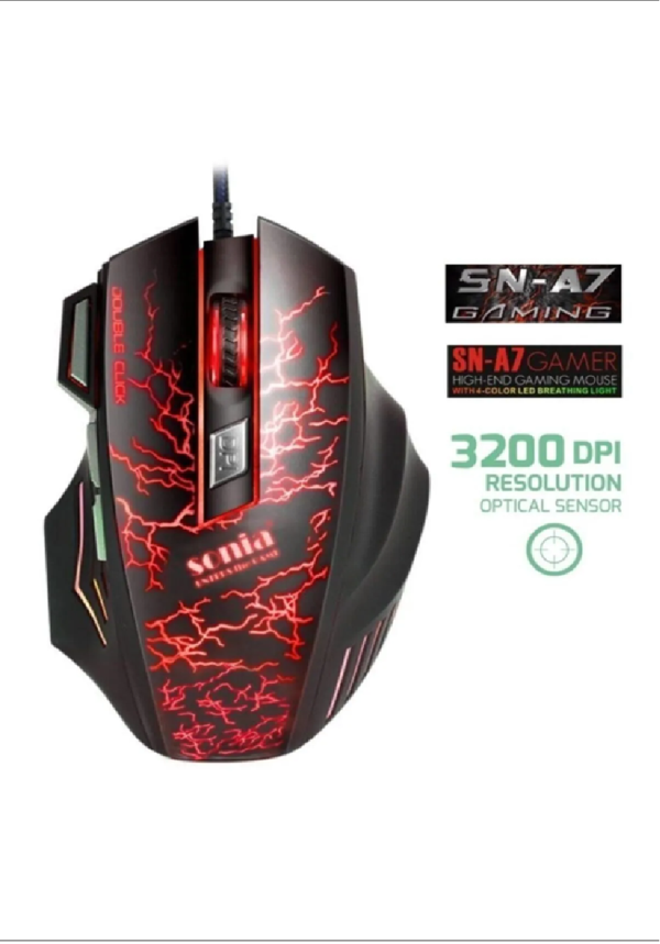 Sonia Sn-a7 Kablolu Gaming Oyuncu Mouse - Image 1