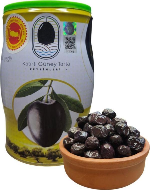 Katırlı Güney Tarla L Boy Sofralık Siyah Zeytin 1 Kg - Image 1