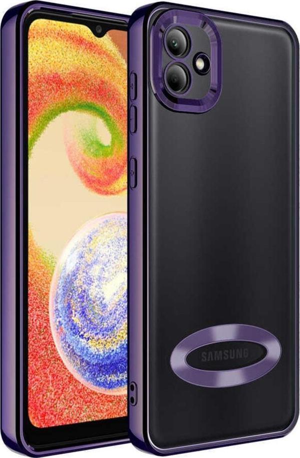 Coverzone Galaxy A03 Ile Uyumlu Kılıf Kamera Korumalı Logo Gösteren Colored Z-omega Derin Mor - Image 1