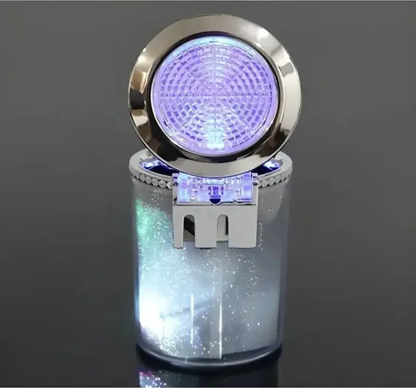 7 Renkli RGB Led Işıklı Lüx Oto Küllük Kapaklı Spor Araç İçi Küllük Araba Küllüğü - Image 1