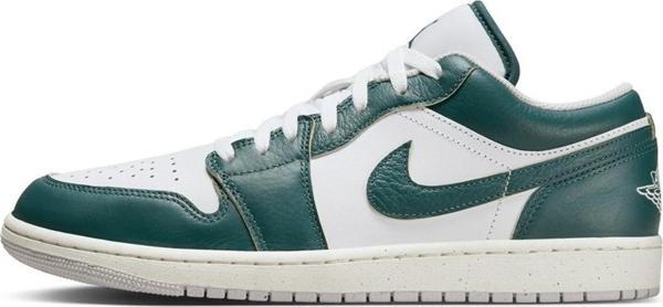 Nike Air Jordan 1 Low Se Gs Leather Sneaker Hakiki Deri Günlük Spor Ayakkabı Beyaz Yeşil - Image 1