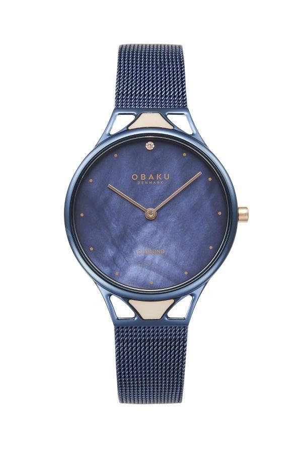 Obaku Denmark V302LXLLML Quartz Çelik Hasır Lacivert Safir Cam 32 mm Kadın Kol Saati - Image 1