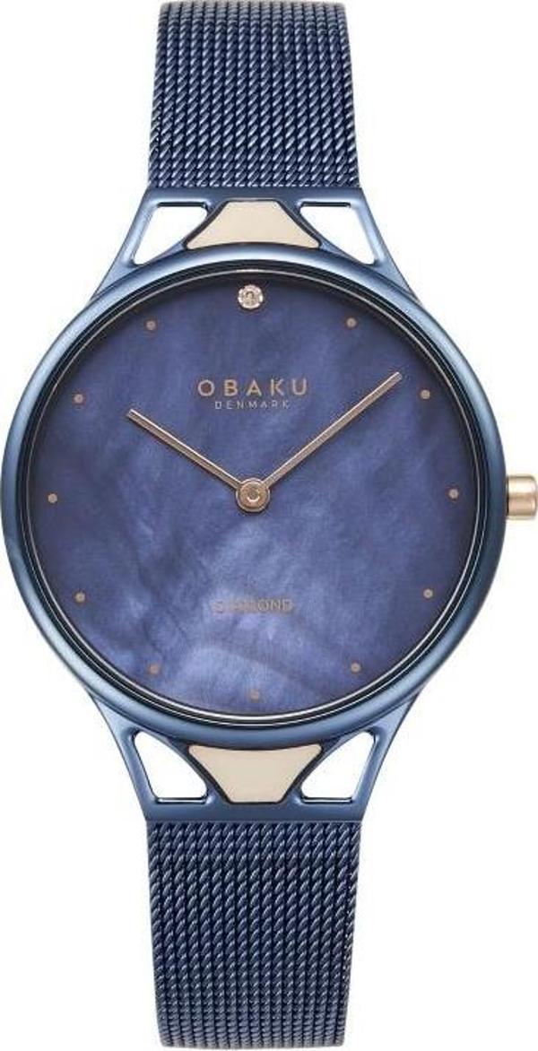 Obaku Denmark V302LXLLML Quartz Çelik Hasır Lacivert Safir Cam 32 mm Kadın Kol Saati - Image 1
