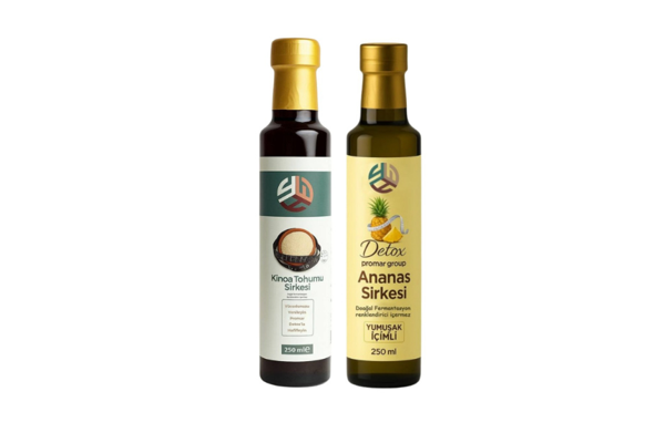 Promar DETOX ANANAS SİRKESİ 250 ML + KİNOA TOHUMU DETOX SİRKESİ 250 ML - Image 1