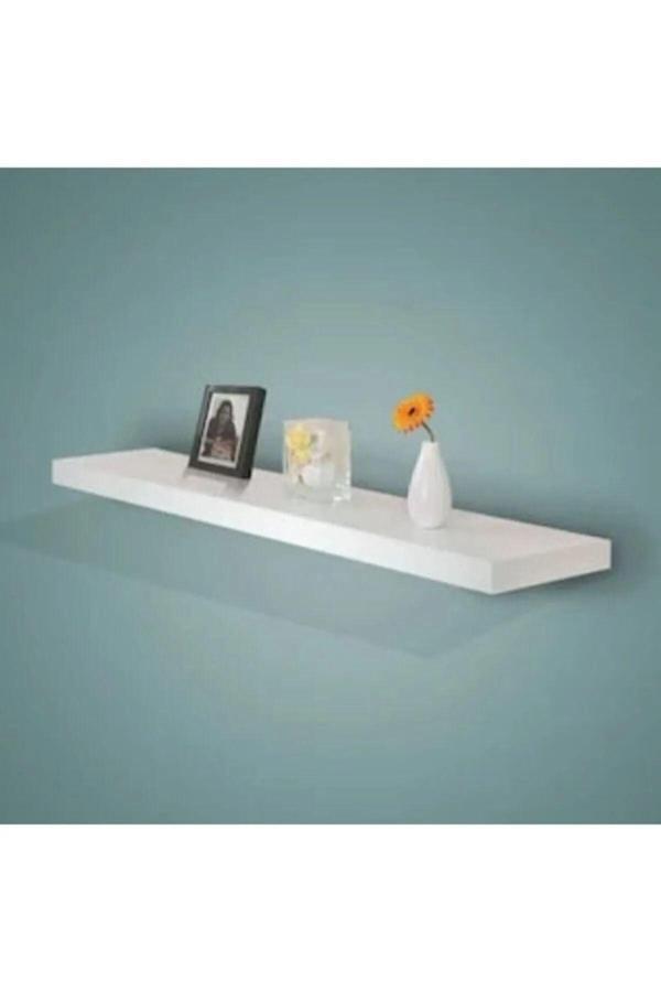 Nifi Art Dekoratif Duvar Rafı Parlak Beyaz 70X14 - Image 1