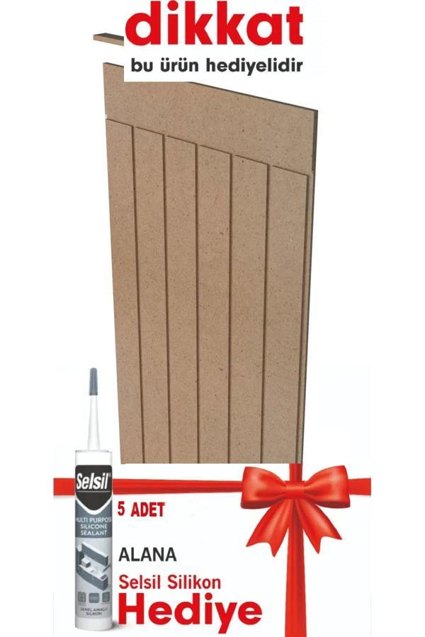 Hmc Decor Dekoratif Duvar Paneli ( 54 X 100 Cm) Boyanabilir Ahşap Ham Mdf 1 Adet Silikon Hediyeli - Image 1