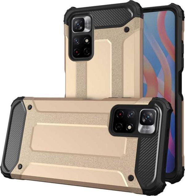 Coverzone Xiaomi Redmi Note 11t 5g Ile Uyumlu Kılıf Shockproof Zırh Koruma Gold - Image 1