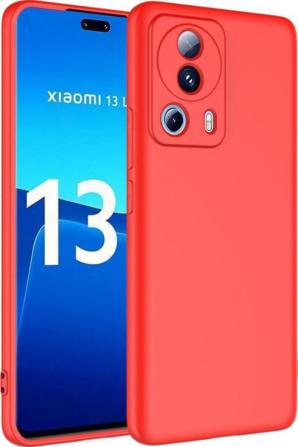 Coverzone Xiaomi Mi 13 Lite ile Uyumlu Kılıf Kadife Iç Yüzey Silikon Z-Mara Lansman Vieri Kılıf Kırmızı - Image 1
