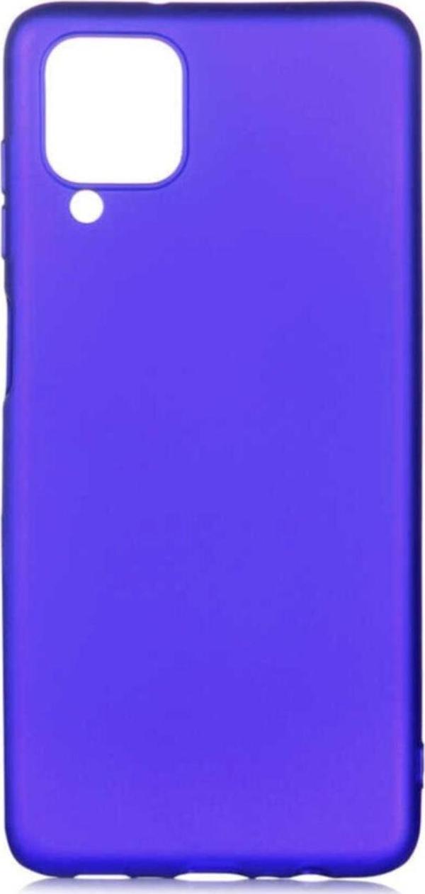 Coverzone Galaxy A12 Kılıf Premier Silikon Arka Kapak Kılıf Mavi - Image 1