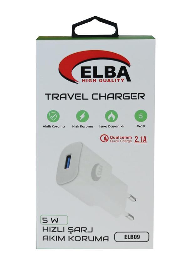 Elba Elb09 5W 2.1A Hızlı Şarj Akıllı Koruma Usb EV Şarj Kafa - Image 1