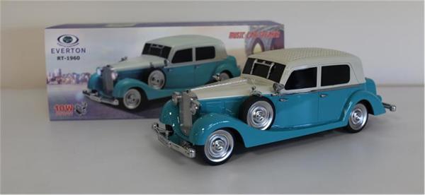 EVERTON RT-1960 Mavi Arabalı  Bluetooth Fm-Usb-Tf-Aux Şarjlı Nostaljik Radyo - Image 1