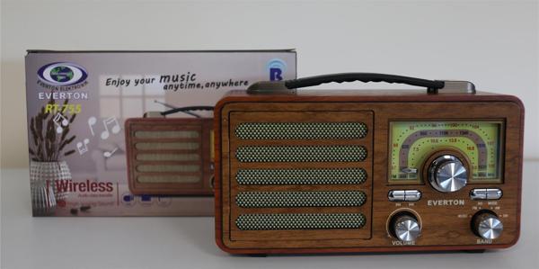 Everton Rt-755 Bluetooth Fm-Usb-Tf-Aux Şarjlı Nostaljik Radyo - Image 1