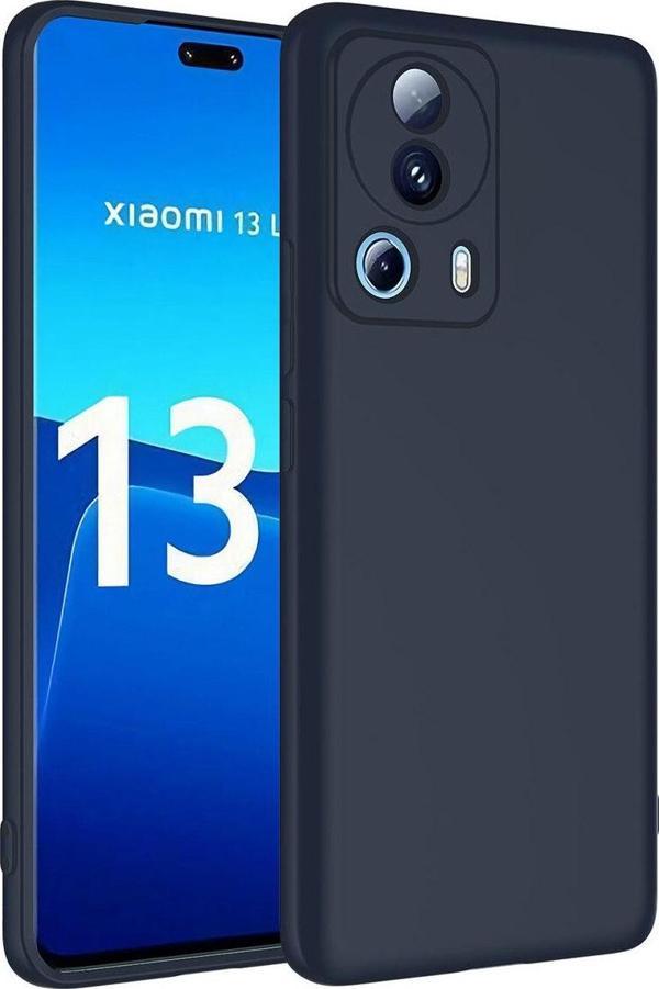 Coverzone Xiaomi Mi 13 Lite ile Uyumlu Kılıf Kadife Iç Yüzey Silikon Z-Mara Lansman Vieri Kılıf Lacivert - Image 1