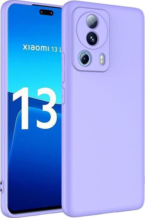 Coverzone Xiaomi Mi 13 Lite ile Uyumlu Kılıf Kadife Iç Yüzey Silikon Z-Mara Lansman Vieri Kılıf Lila - Image 1