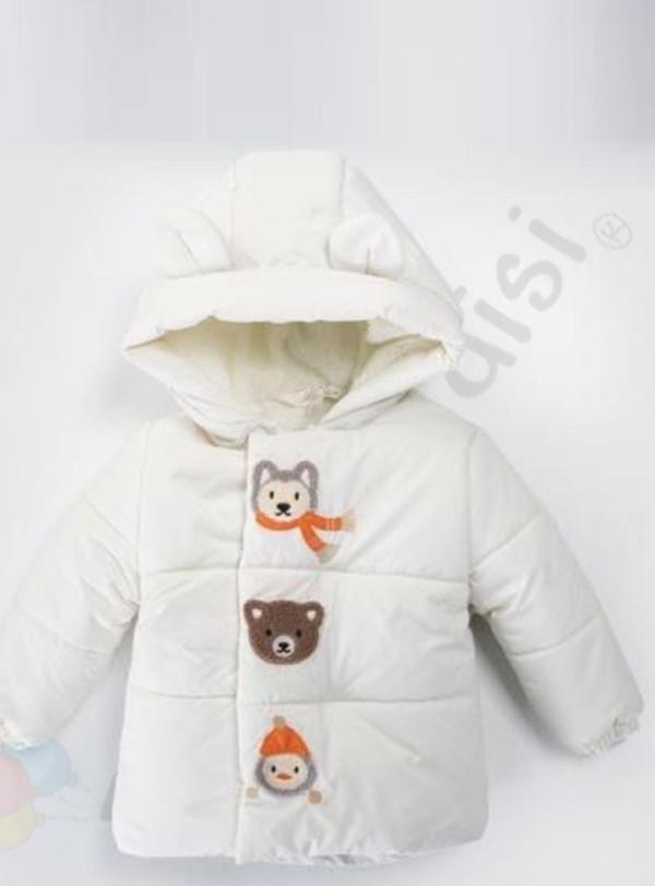 Su geçirmez İçi Kürklü Peluş Fermuarlı Kalın Kapüşonlu Şişme Kar Kışlık Erkek Bebek Mont Çocuk Kaban - Image 1