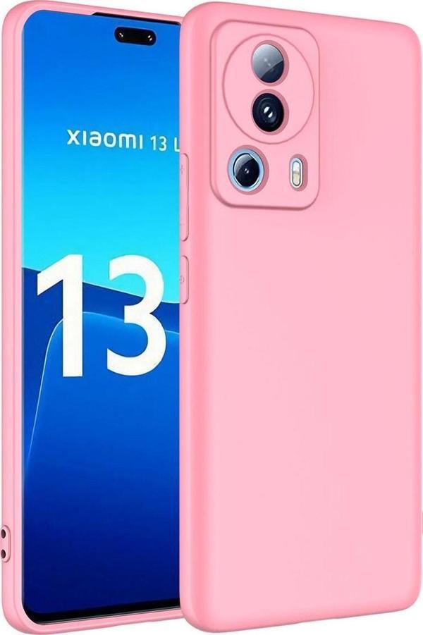 Coverzone Xiaomi Mi 13 Lite ile Uyumlu Kılıf Kadife Iç Yüzey Silikon Z-Mara Lansman Vieri Kılıf Pembe - Image 1