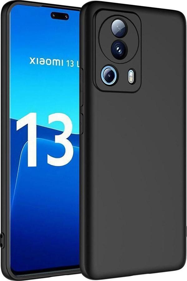 Coverzone Xiaomi Mi 13 Lite ile Uyumlu Kılıf Kadife Iç Yüzey Silikon Z-Mara Lansman Vieri Kılıf Siyah - Image 1