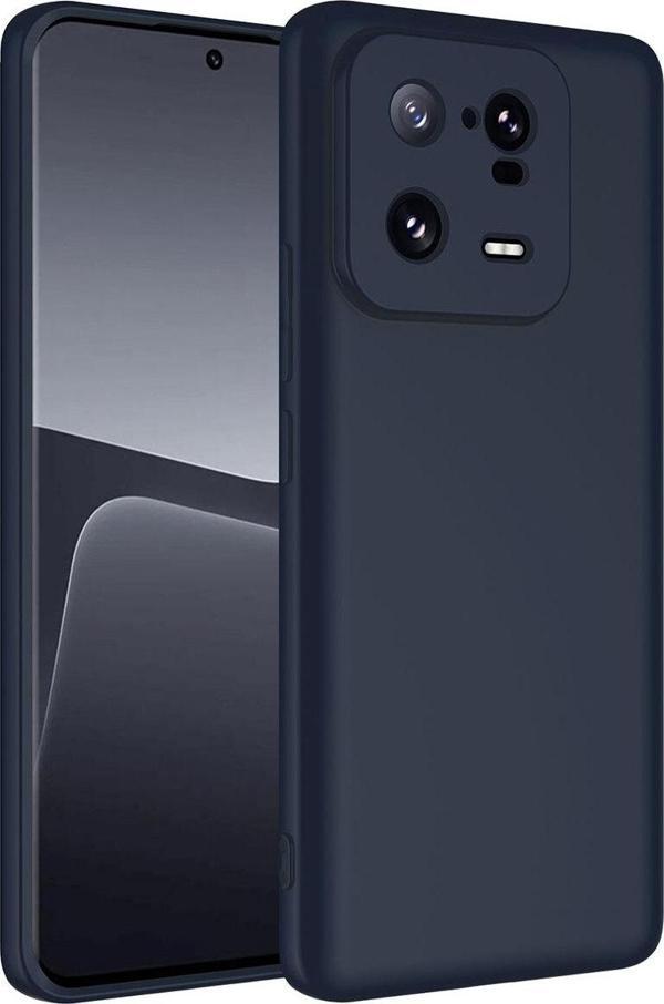 Coverzone Xiaomi Mi 13 Pro ile Uyumlu Kılıf Kadife Iç Yüzey Silikon Z-Mara Lansman Vieri Kılıf Lacivert - Image 1