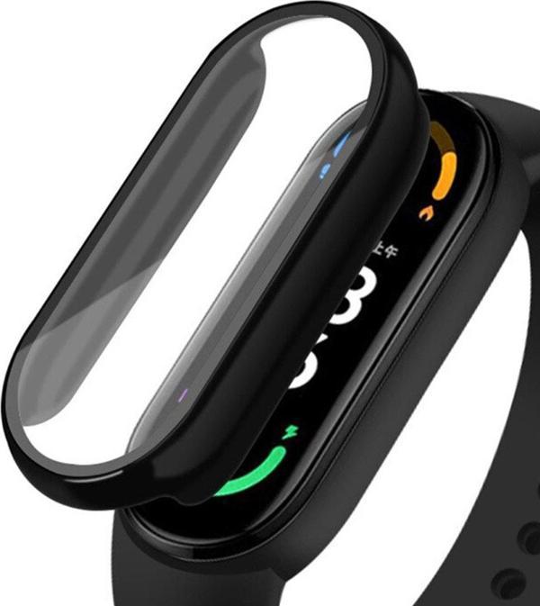 Coverzone Xiaomi Mi Band 4 Ile Uyumlu Tam Kapatan Önü Kapalı Serendipity Tempered Ekran Koruma Siyah - Image 1