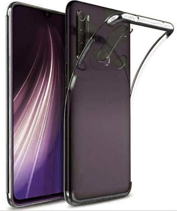 Coverzone Galaxy A12 Uyumlu Kılıf Dört Köşeli Lazer Şeffaf Gri - Image 1