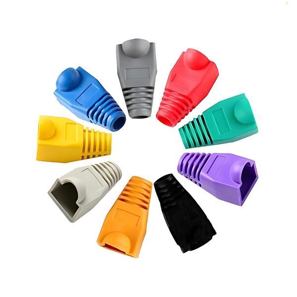 MN6 M107KB RJ45 Kılıf/200 Adet-Cat6 CAT6E Cat5 CAT5E UYUMLU/RJ45 Siyah Kılıf BOOT-RJ45 Cat5 Cat6 Kılıf - Image 1