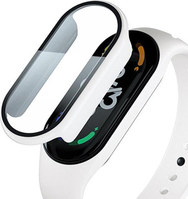 Coverzone Xiaomi Mi Band 7 Ile Uyumlu Tam Kapatan Önü Kapalı Serendipity Tempered Ekran Koruma Beyaz - Image 1