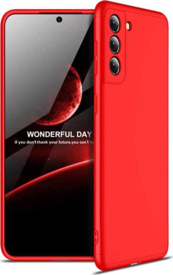 Coverzone Galaxy A32 4g Kılıf 3 Parça 360 Soft Hard Koruma Ays Kırmızı - Image 1