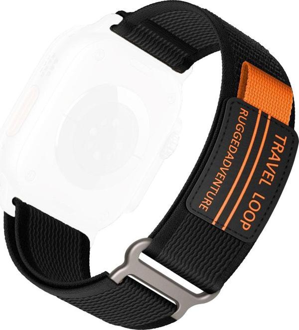 Coverzone Apple Watch ile uyumlu Kayış 42/44/45/49mm Tra-vell Lopp Spor Esnek Çırt Çırt Toka Adventure Kordon - Image 1