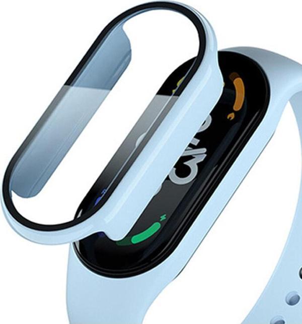 Coverzone Xiaomi Mi Band 7 Ile Uyumlu Tam Kapatan Önü Kapalı Serendipity Tempered Ekran Koruma Mavi - Image 1