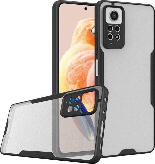 Coverzone Xiaomi Redmi Note 12 4G ile Uyumlu Kılıf Pastel Renkli Kenar Perfe Tpu Silikon Kılıf Siyah - Image 1