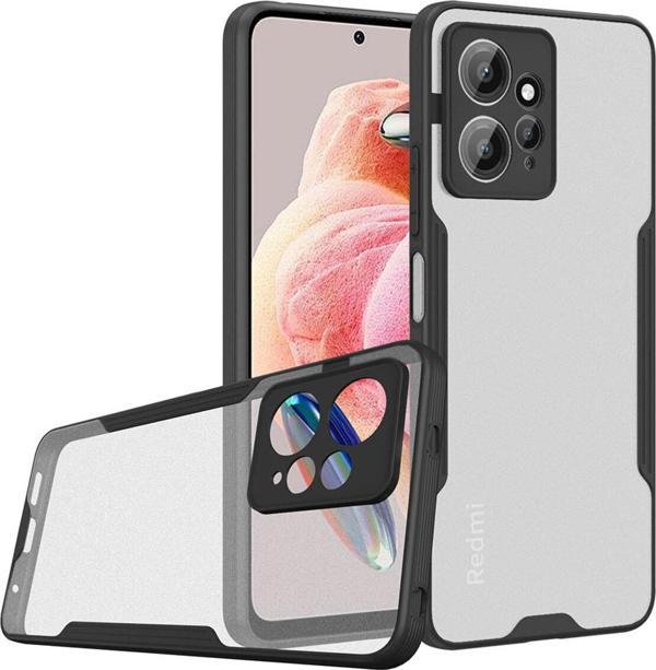 Coverzone Xiaomi Redmi Note 12 4G ile Uyumlu Kılıf Pastel Renkli Kenar Perfe Tpu Silikon Kılıf Siyah - Image 1