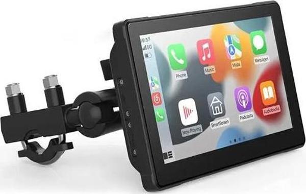 7'' CarPlay Motosiklet Gidon için Su Geçirmez Navigasyon Akıllı Ekran İOS ve Android Uyumlu - Image 1