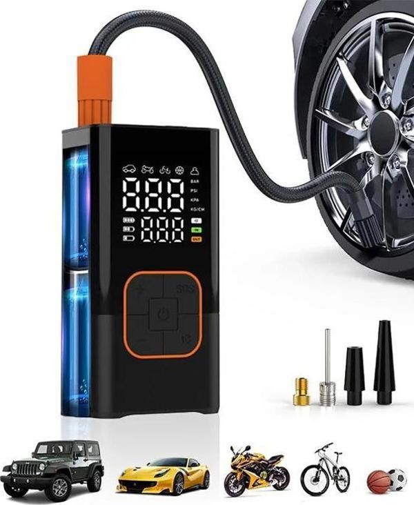 4000 mAh 150 PSI Akülü Şarjlı Araç Lastiği Motosiklet Lastiği Hava Pompası  - Image 1