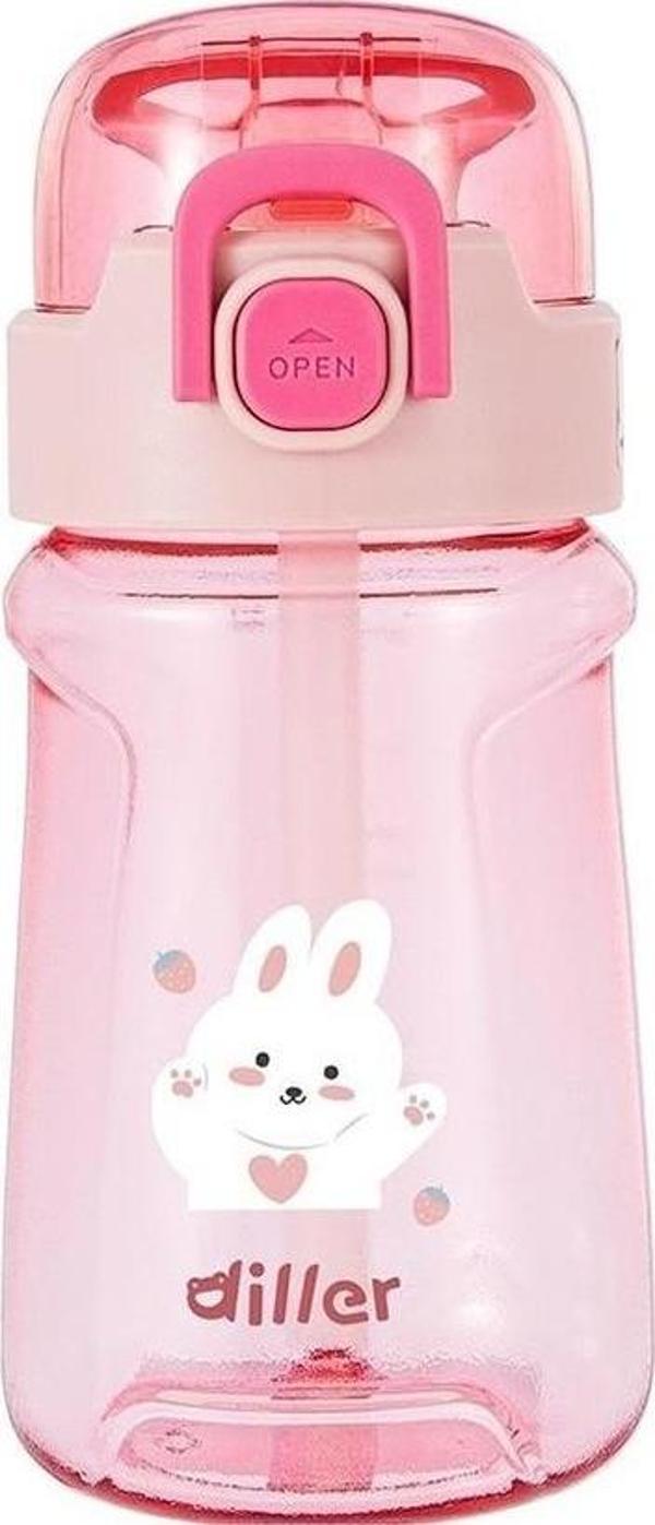 Diller Tritan Pipetli Çocuk Matara Pembe 550 ml - Image 1