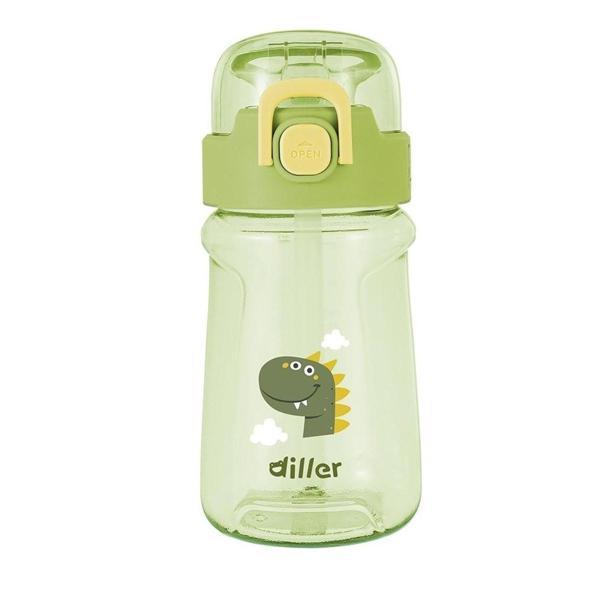 Diller Tritan Pipetli Çocuk Matara Yeşil 550 ml - Image 1