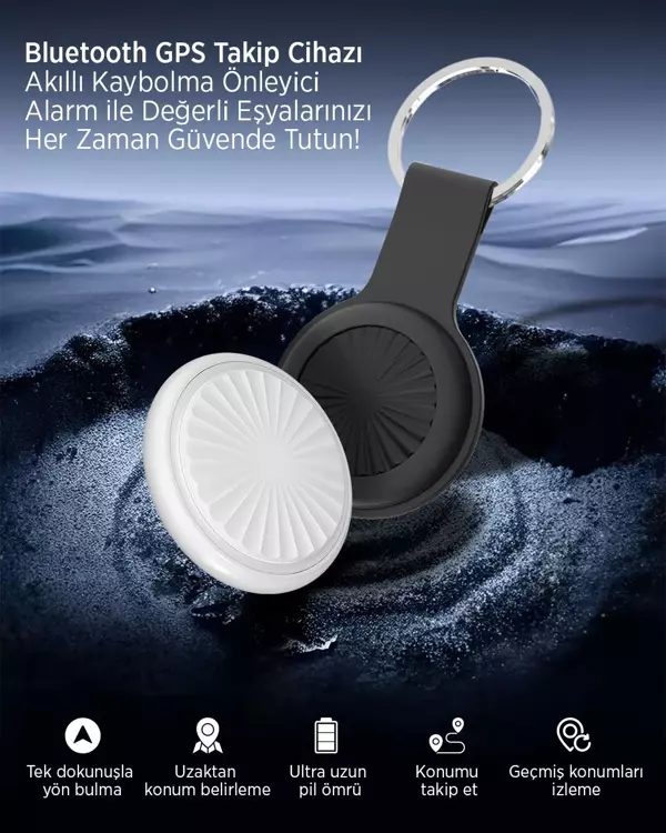 GPS Takip Cihazı  Smart Tag Akıllı Kaybolma İOS & Android Uyumlu Anahtarlıklı  - Image 1
