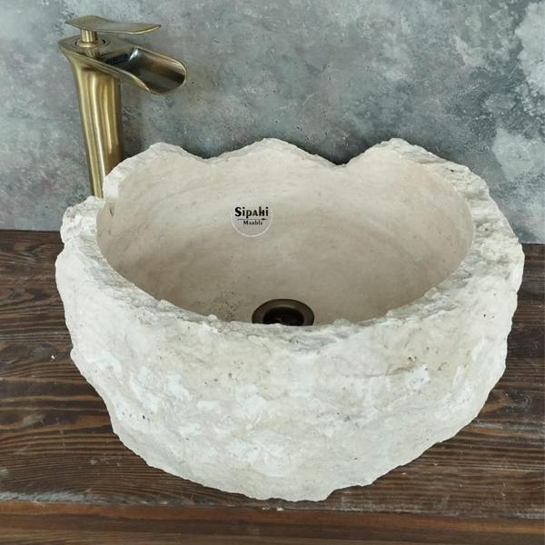Traverten Özel Çalışma Çanak Lavabo - Image 1