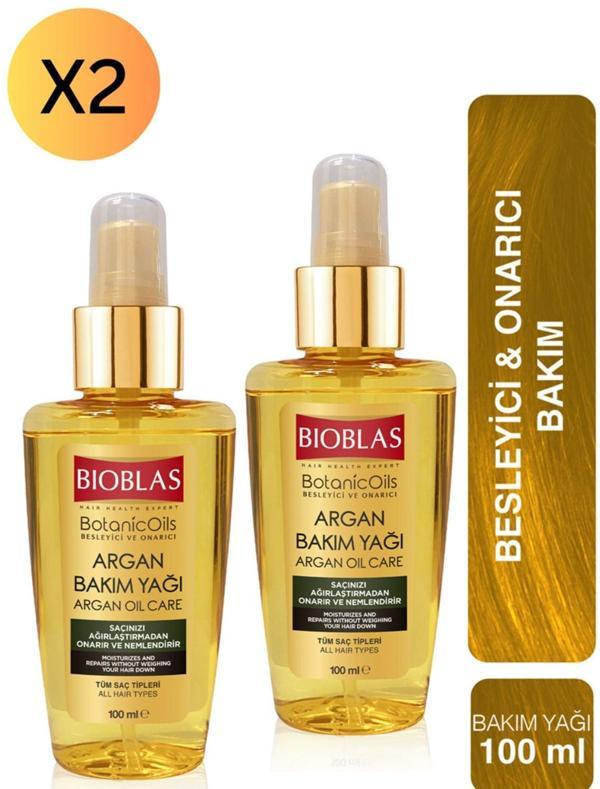 Bioblas Argan Saç Bakım Yağı 100 ml x 2 Adet - Image 1
