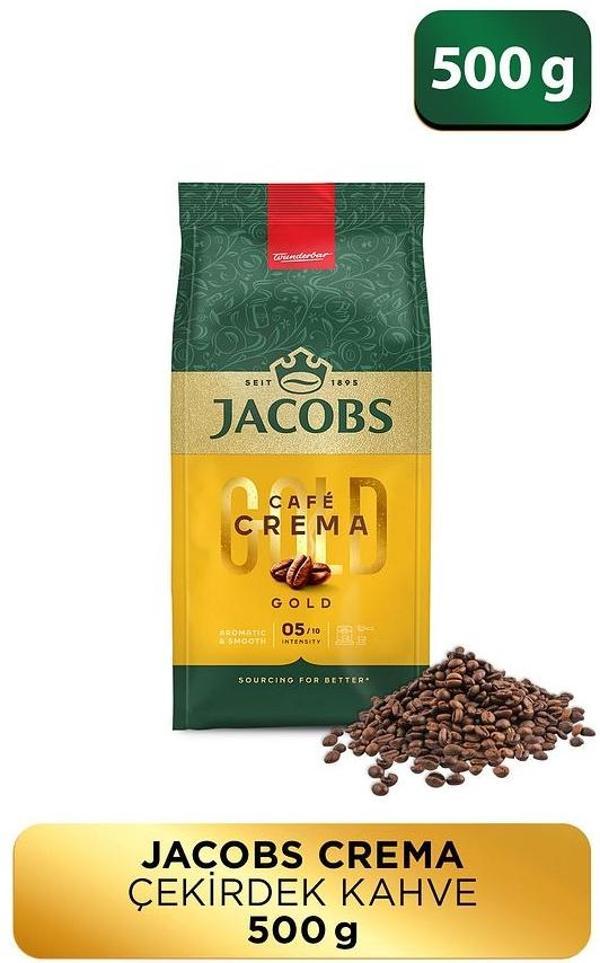 Jacobs Cafe Crema Çekirdek Kahve 500 gr x 2 Adet - Image 1