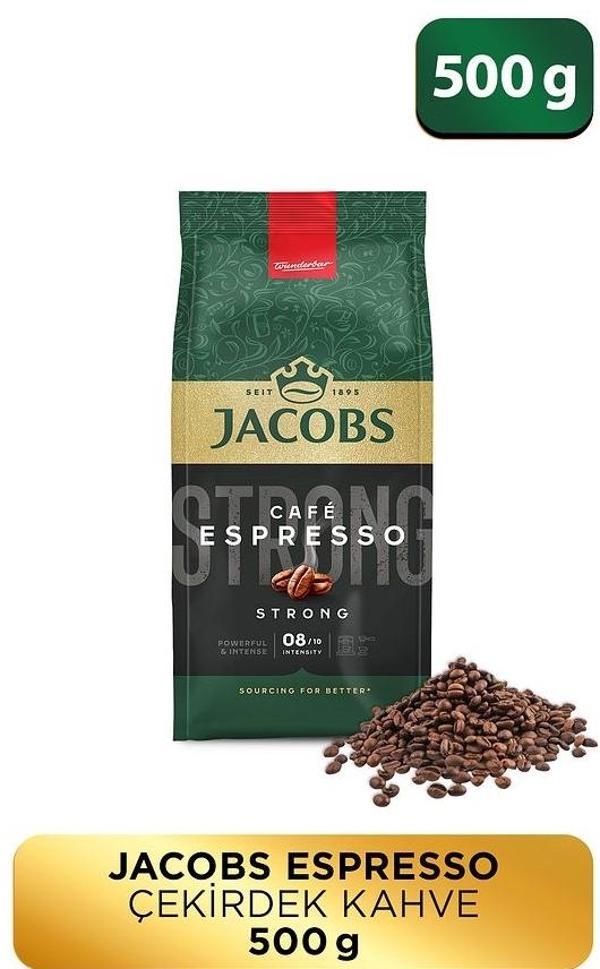 Jacobs Cafe Espresso Çekirdek Kahve 500 gr x 2 Adet - Image 1