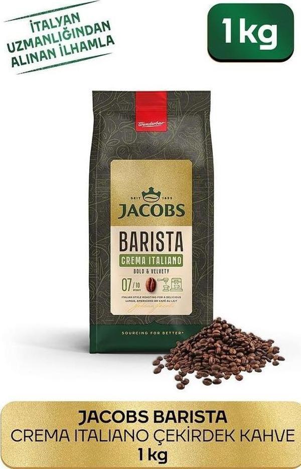 Jacobs Barista Çekirdek Kahve Avantajlı Paket 2 kg(İtaliano+Espresso) - Image 1